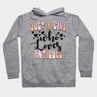 Just a Girl Who Loves Antiques Cute Pastel Colors Hoodie